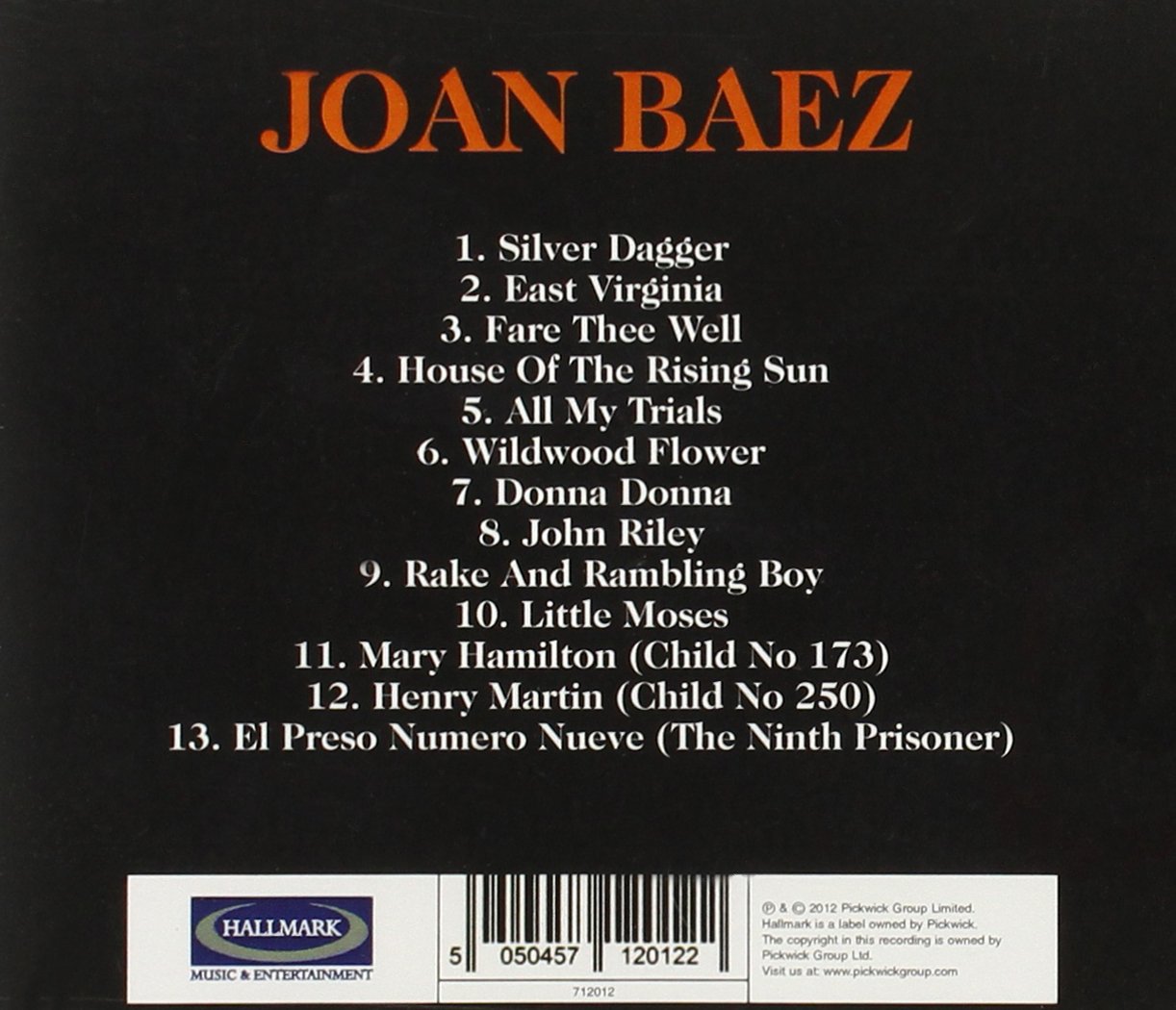 Joan Baez (조안 바에즈) - Joan Baez Vol. 1