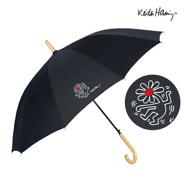키스해링 12K 스텝 튼튼한 반자동 장우산