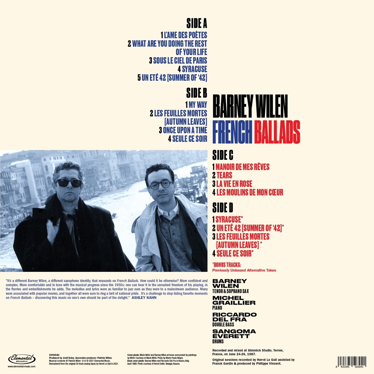 Barney Wilen (바니 윌렌) - French Ballads [2LP] 