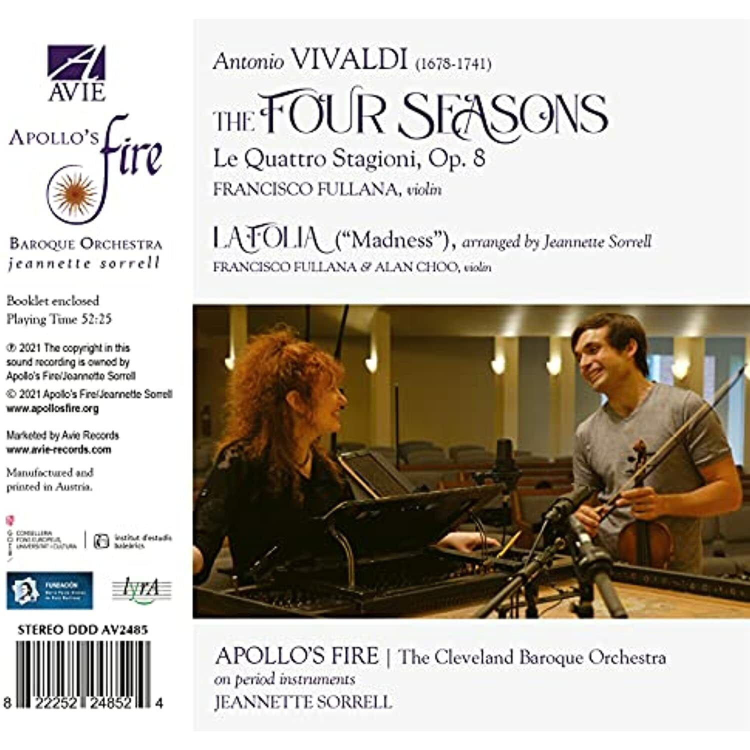 Francisco Fullana 비발디: 바이올린 협주곡 '사계', 라 폴리아 (Vivaldi: The Four Seasons, La Folia RV63)