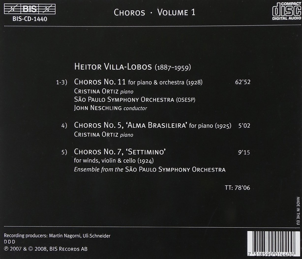 Cristina Ortiz 빌라-로보스: 쇼로스 1집 (Villa-Lobos: Choros Vol.1 Nos.5, 7, 11)