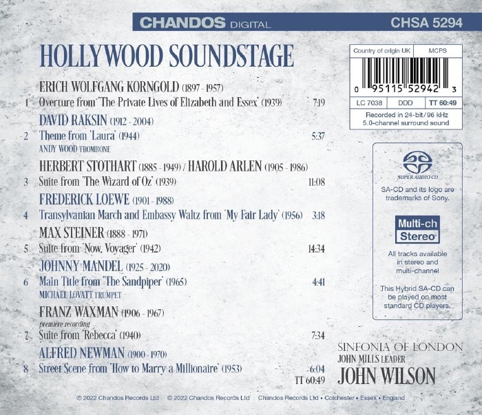 Sinfonia of London 헐리우드 영화 음악 모음집 (Hollywood Soundstage)