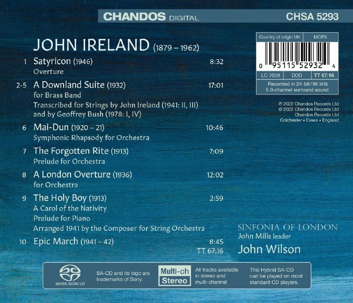 John Wilson 존 아일랜드: 관현악 작품집 (John Ireland: Orchestral Works)