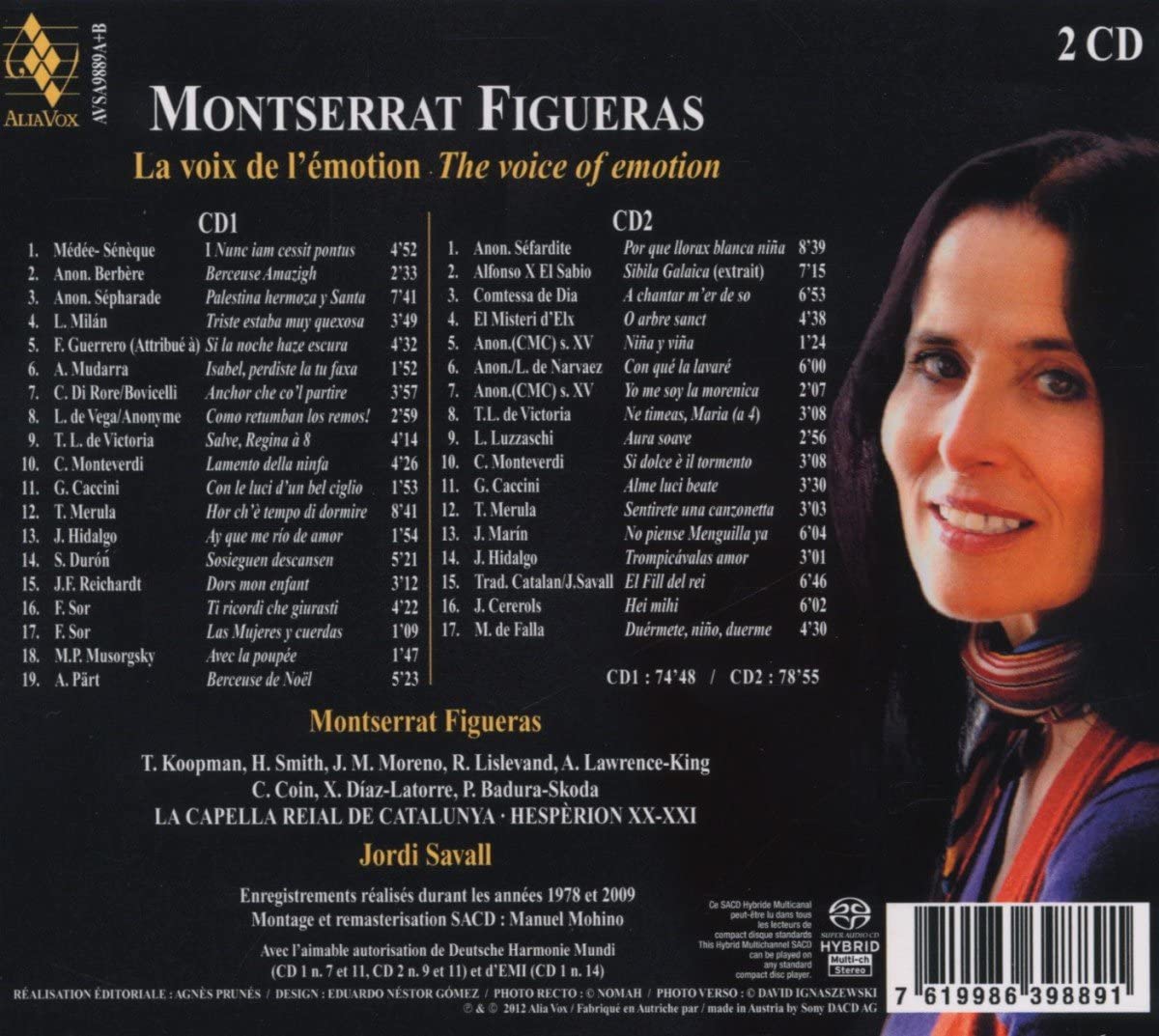 Montserrat Figueras 성모의 목소리로 - 몽세라 피구에라스 추모반 (La Voix de l’ Emotion I - The Voice of Emotion)