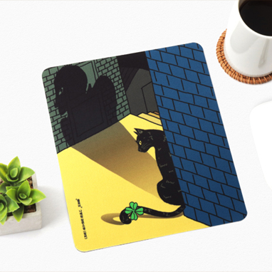 〈클로버〉 검은 고양이 마우스패드