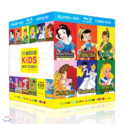 디즈니 11종 콤보팩 스페셜 풀 패키지 : 블루레이+DVD