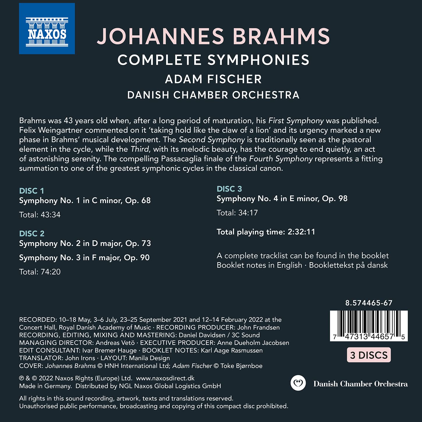 Adam Fischer 브람스: 교향곡 전곡 (Brahms: Complete Symphonies)