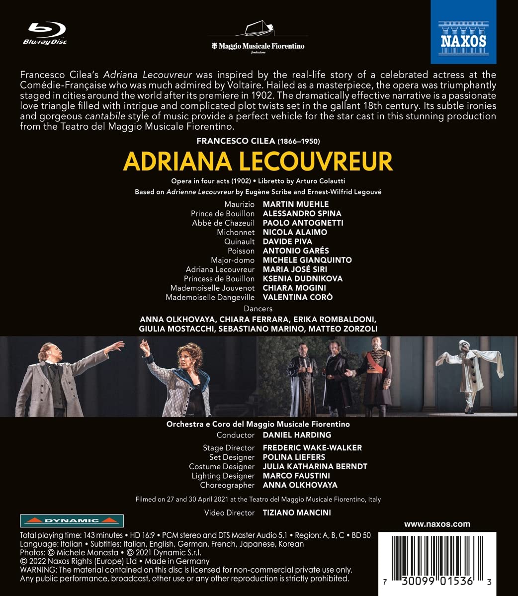 Daniel Harding 칠레아: 오페라 '아드리아나 르쿠브뢰르' - 다니엘 하딩 (Cilea: Adriana Lecouvreur)