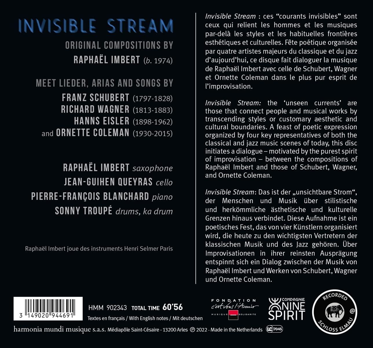 Jean-Guihen Queyras / Raphael Imbert 재즈 클래식 4중주 (Invisible Stream)