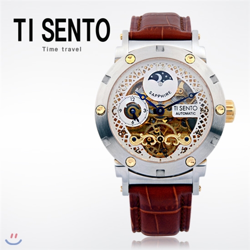 [백화점 AS가능] 티센토 TI SENTO 가죽 시계 TS50051GDBR