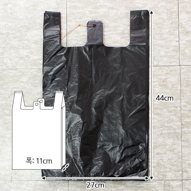 100p 비닐봉투(검정-3호)/문구점판매용 기념품