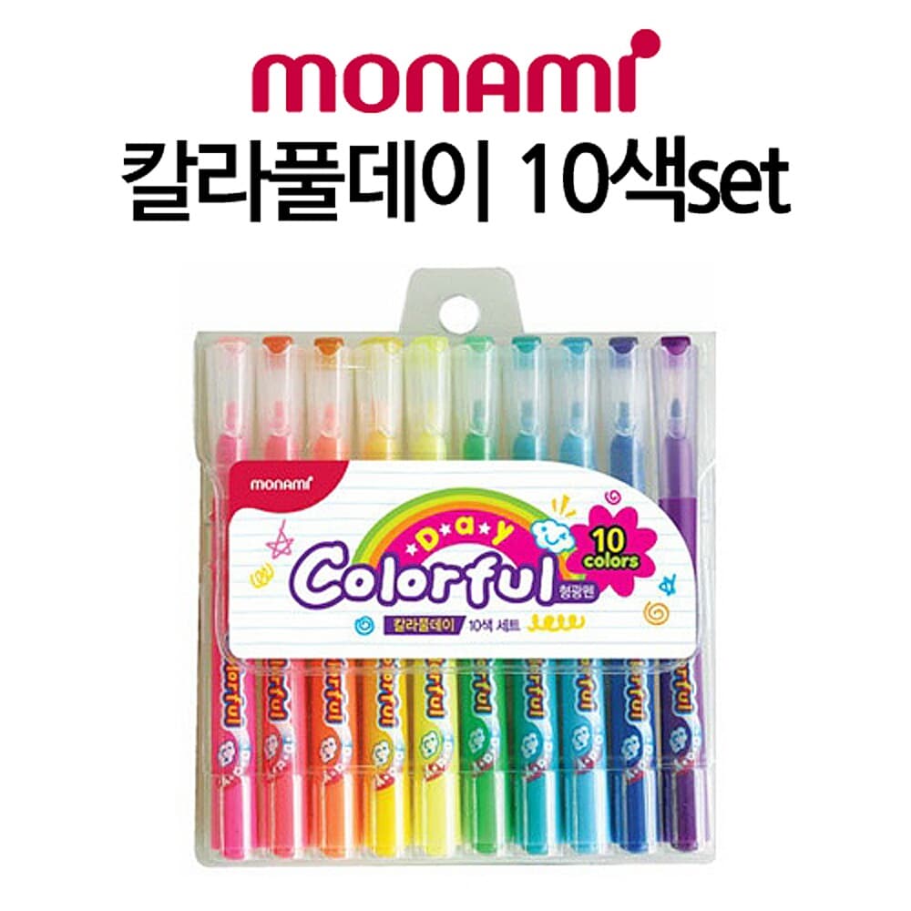 모나미 10색 칼라풀데이 형광펜세트/형광펜 학용품