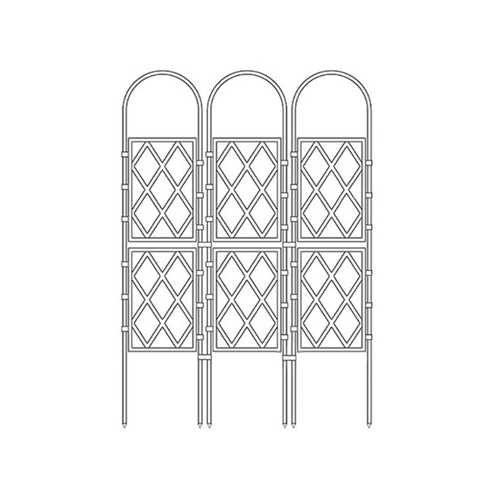 B정원 플랜트 파티션 3칸 (125cm)(화이트) 식물 지지대