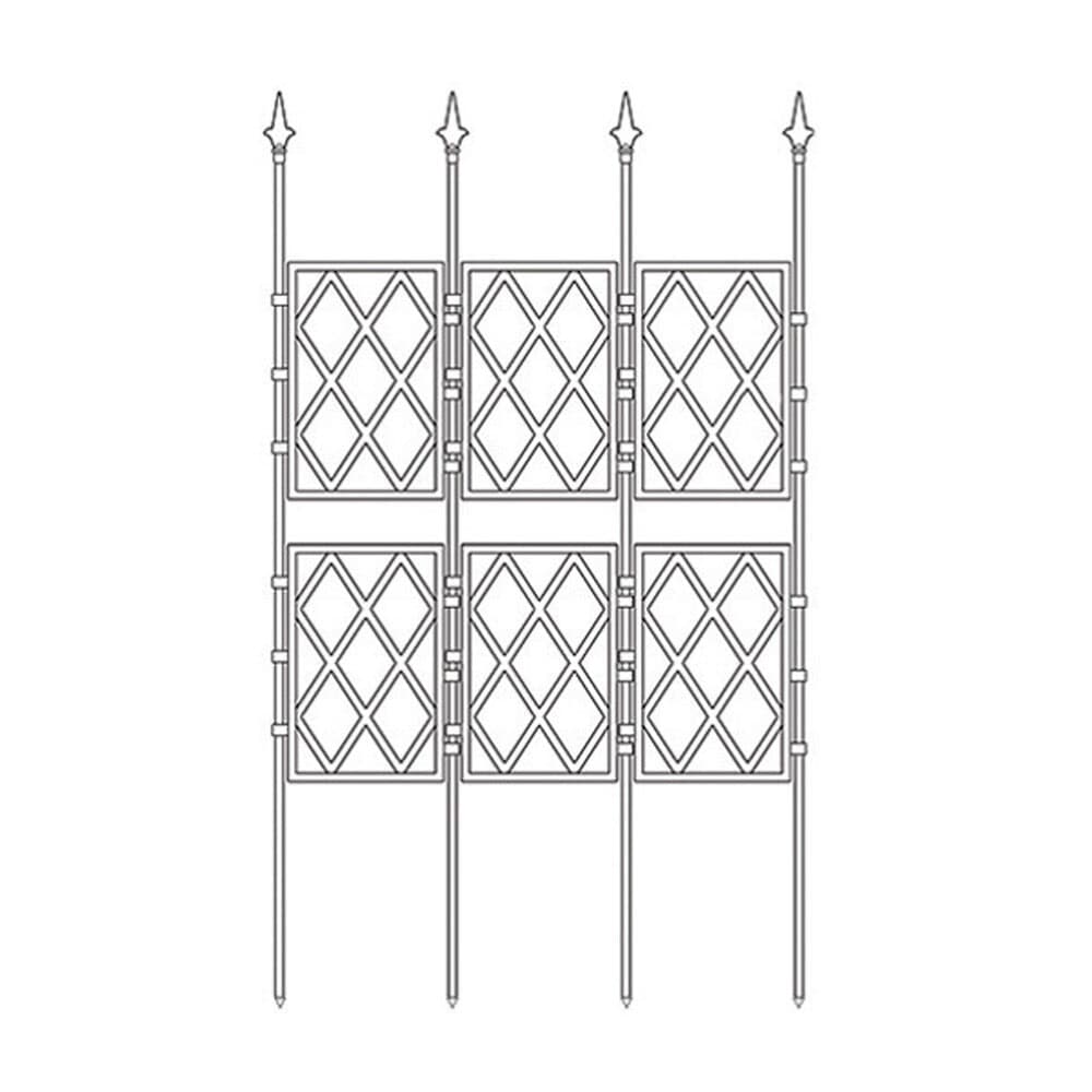 A정원 플랜트 파티션 3칸 (130cm)(블랙) 식물 지지대