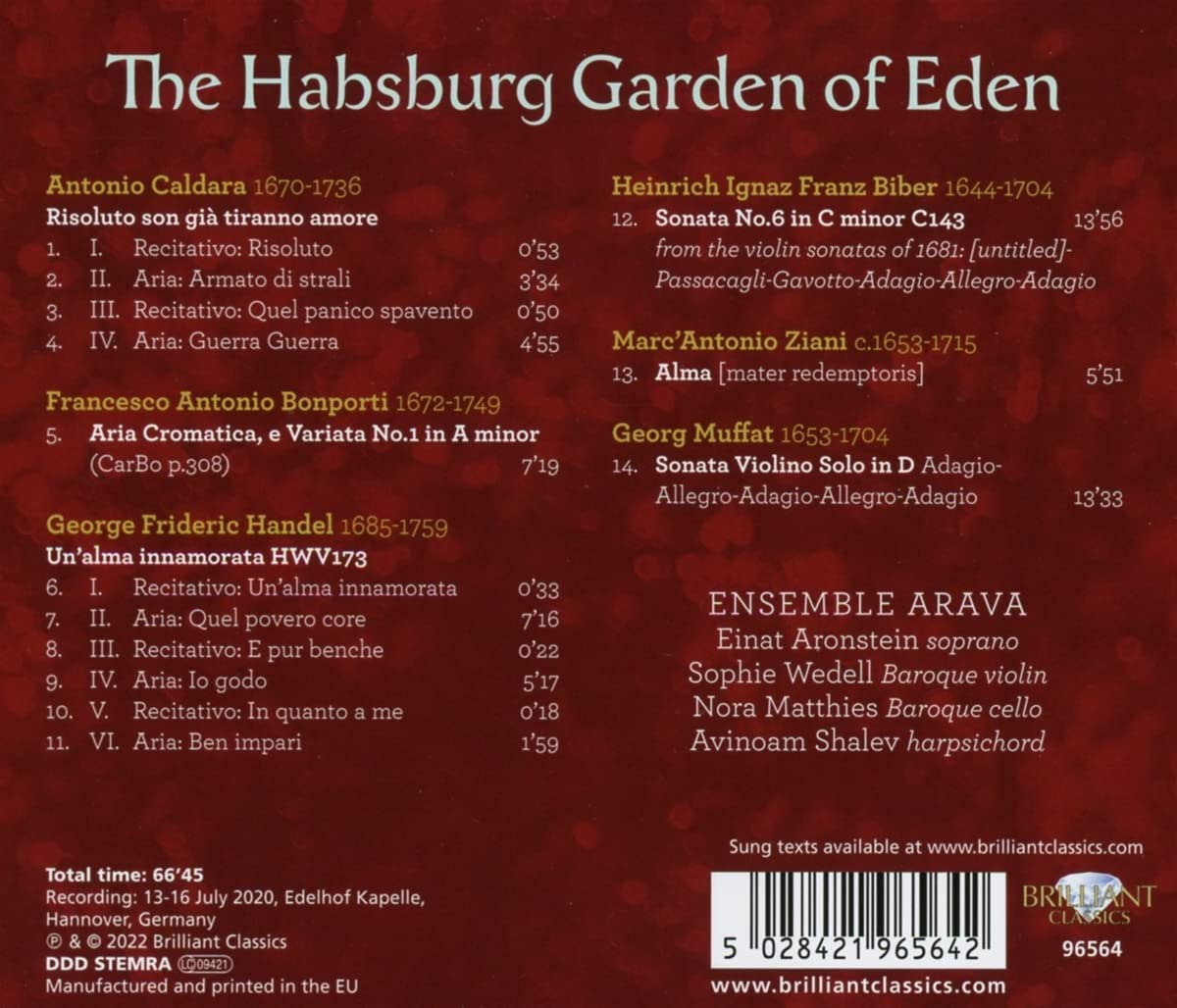 Ensemble Arava 17-18세기 바로크 음악 모음집 - 칼다라 / 헨델 / 비버 / 무파트 외 (The Habsburg Garden Of Eden)