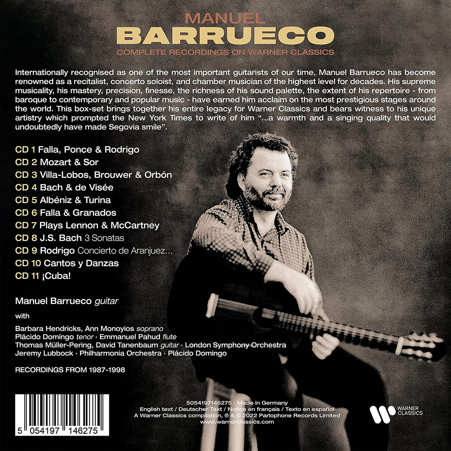 Manuel Barrueco 마누엘 바루에코 워너 레코딩 전집 (Manuel Barrueco Complete Recordings On Warner Classics)