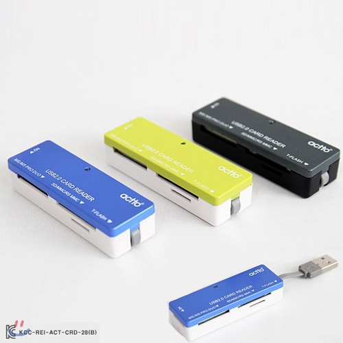 포켓형 USB케이블 보관방식 로드카드리더기CRD28YE