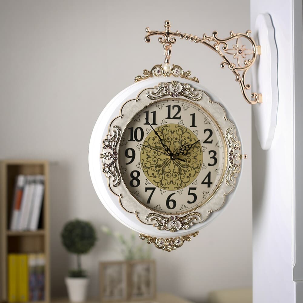 글로리아 원목 양면 벽시계/인테리어시계 양면시계