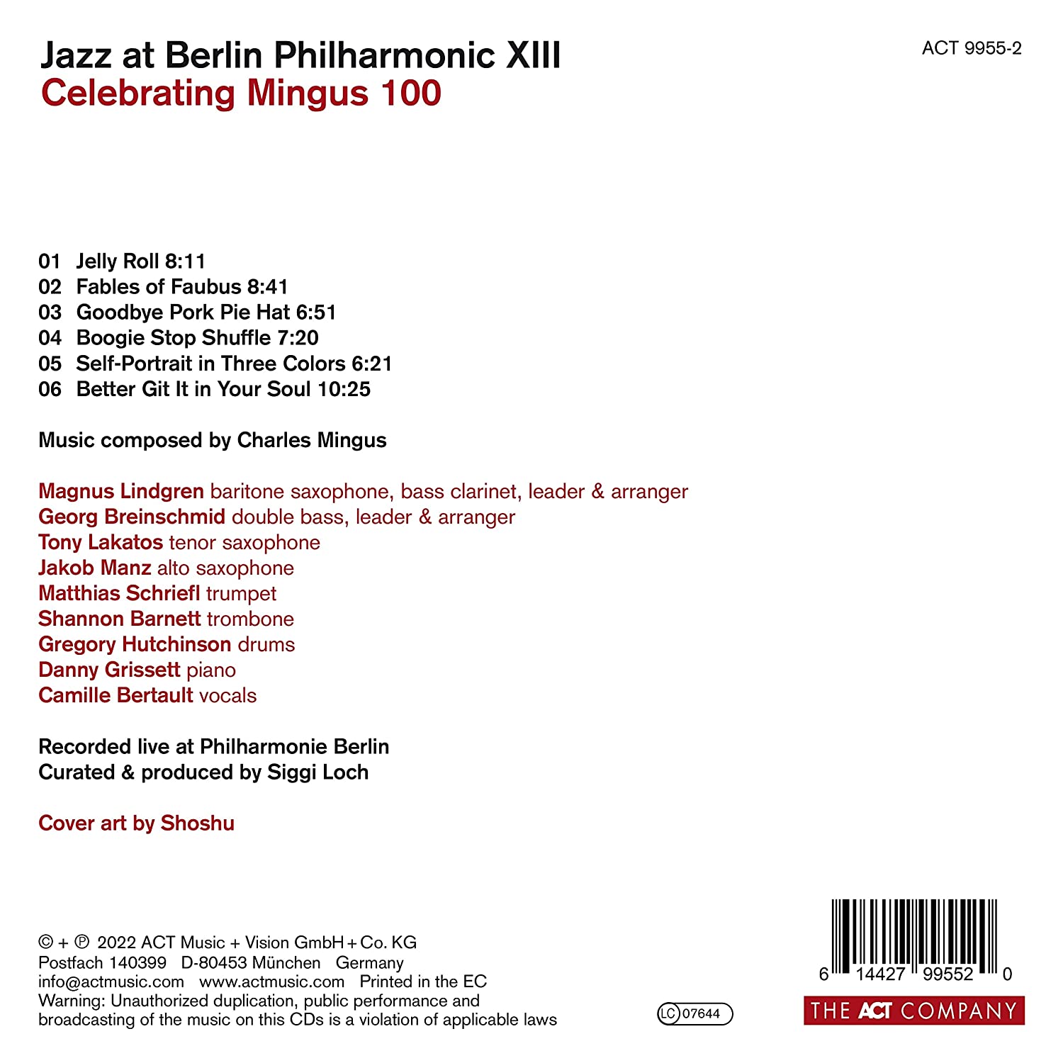 재즈 앳 베를린 필하모닉 13집 (Jazz at Berlin Philharmonic XIII : Celebrating Mingus 100)