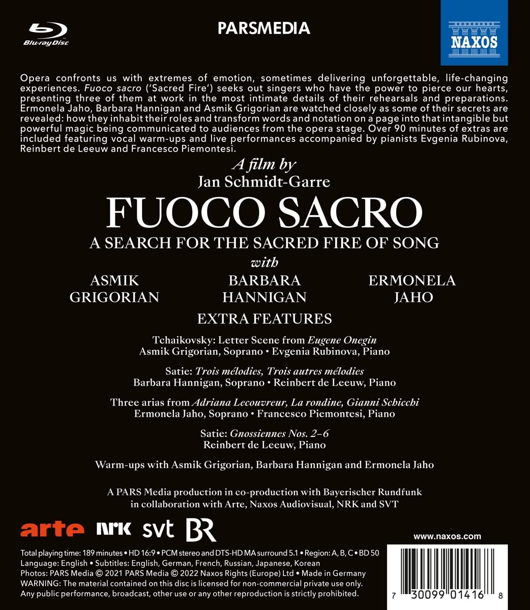 성악가 다큐멘터리 '신성한 노래의 불꽃' (Fuoco Sacro - A Search For The Sacred Fire Of Song)