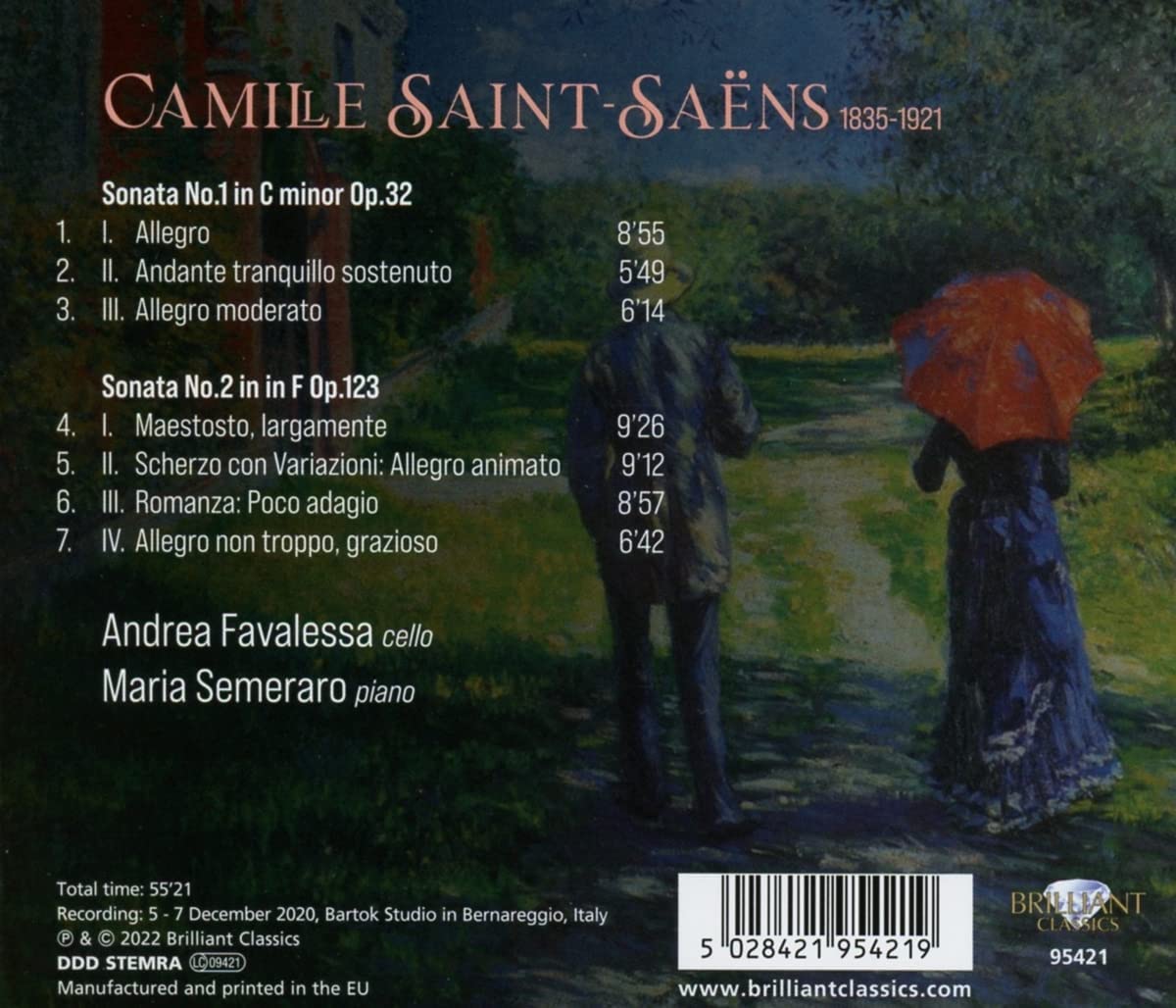 Andrea Favalessa / Maria Semeraro 생상스: 첼로 소나타 1~2번 (Saint-Saens: Cello Sonatas)