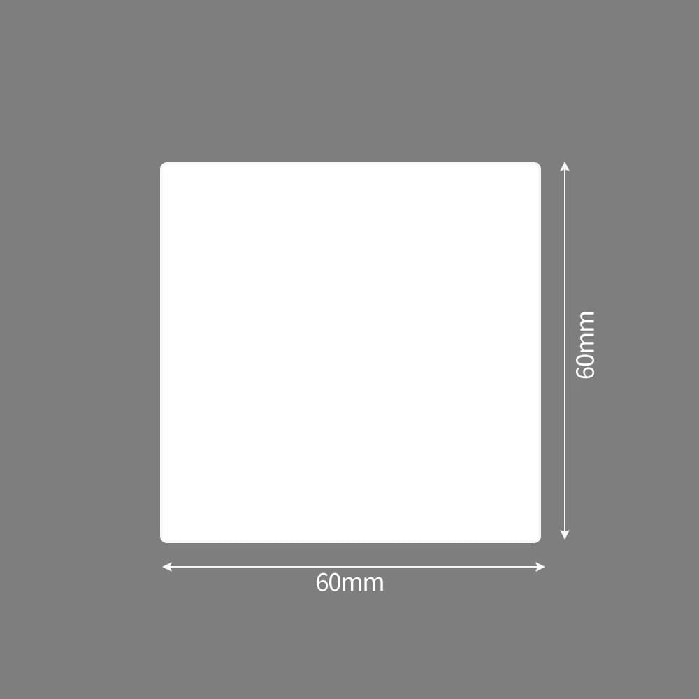 바코드 감열 롤라벨 500매 60x60mm 정사각 라벨감열지