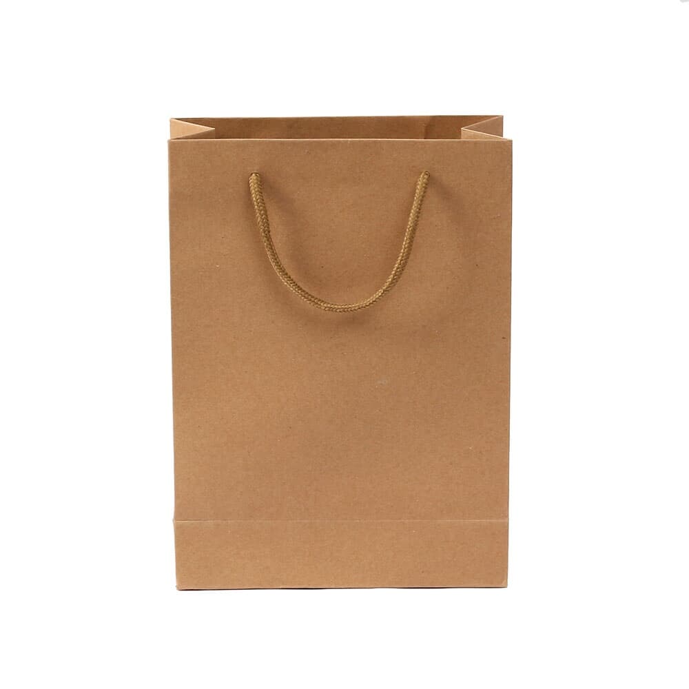 무지 세로형 쇼핑백 10p(13x19cm) (브라운) 종이백