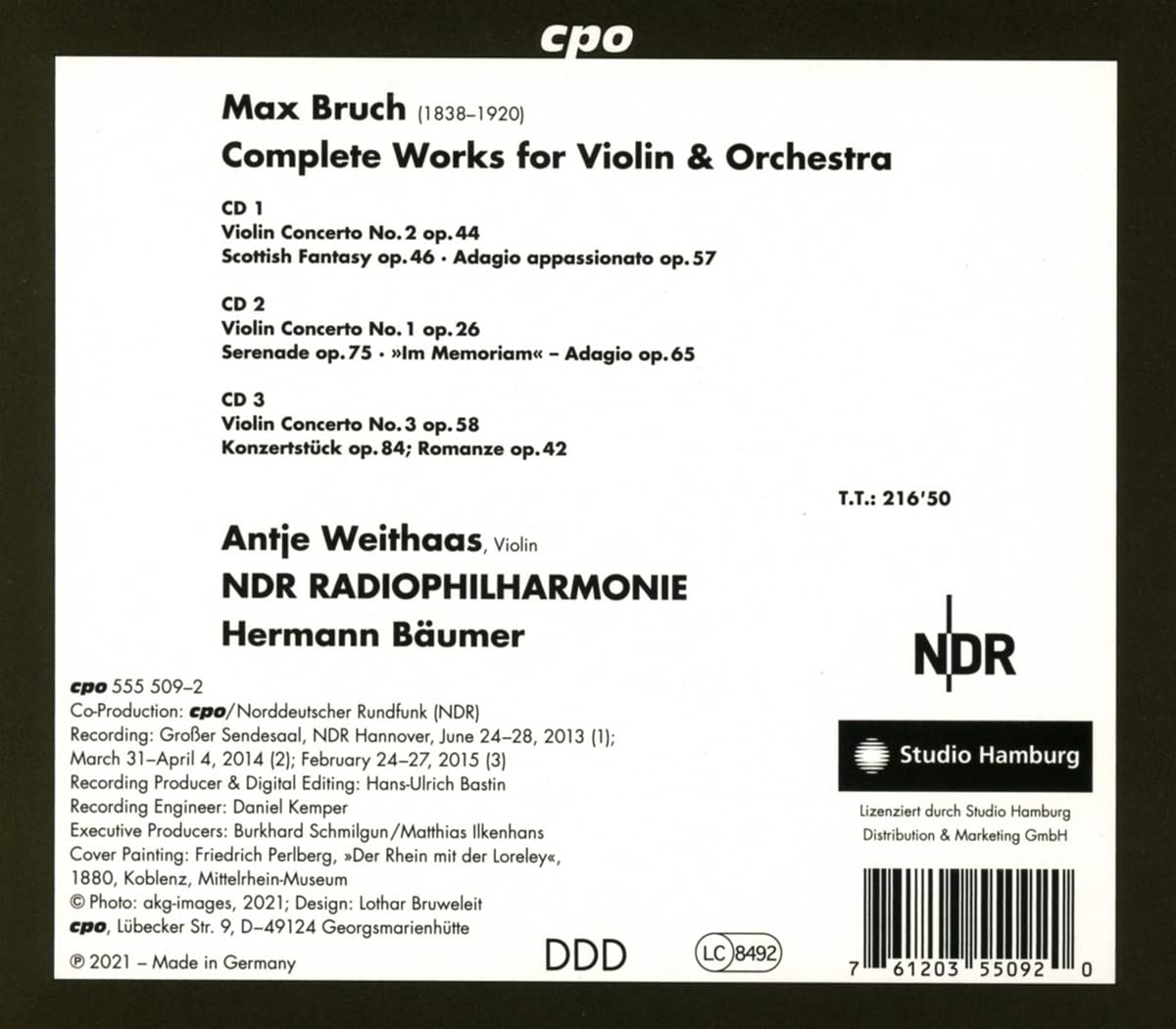 Antje Weithaas 브루흐: 바이올린과 오케스트라를 위한 작품 전곡 (Bruch: Complete Works for Violin & Orchestra)