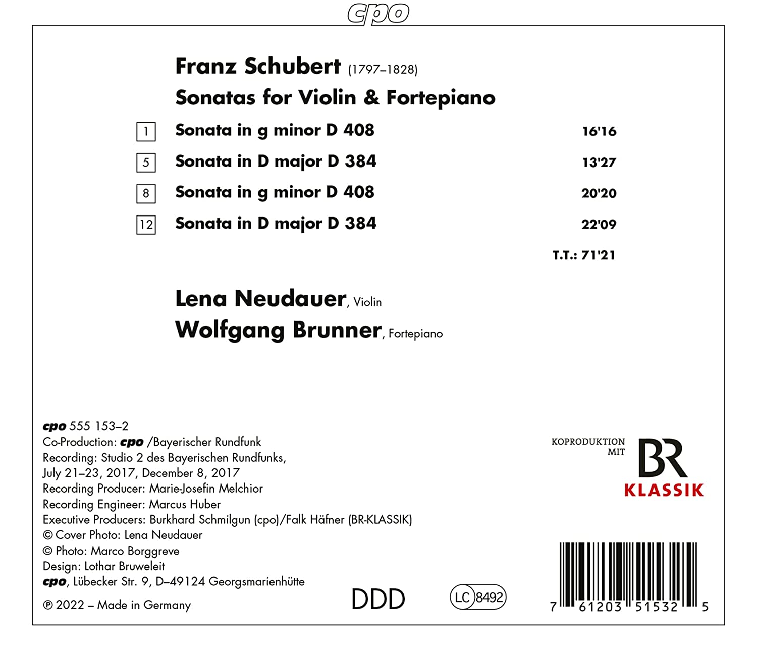 Lena Neudauer 슈베르트: 바이올린 소나타 전곡 (Schubert: Complete Violin Sonatas)