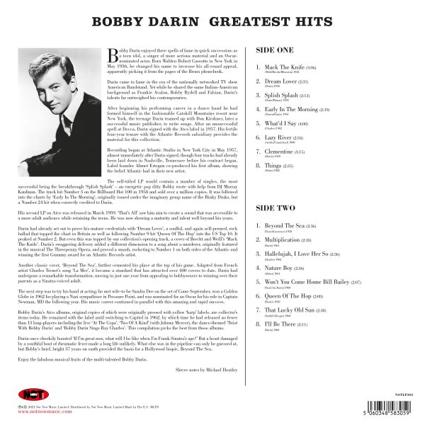 바비 대린 히트곡 모음집 (Bobby Darin Greatest Hits) [레드 컬러 LP]