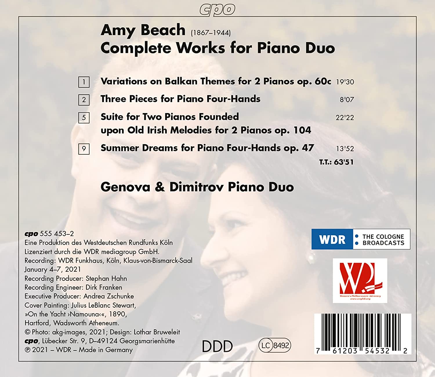 Genova Dimitrov Duo 에이미 비치: 피아노 듀오 작품 전곡 (Amy Beach: Complete Works for Piano Duo)