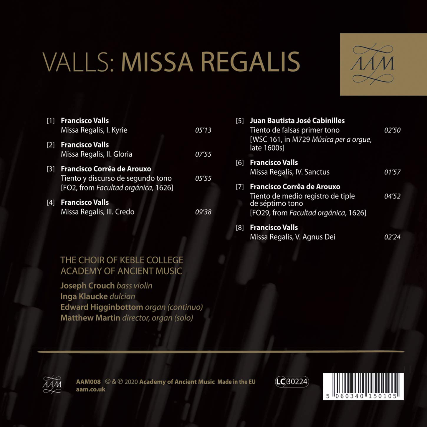 Matthew Martin 발스: 미사 레갈리스 (Valls: Missa Regalis) 