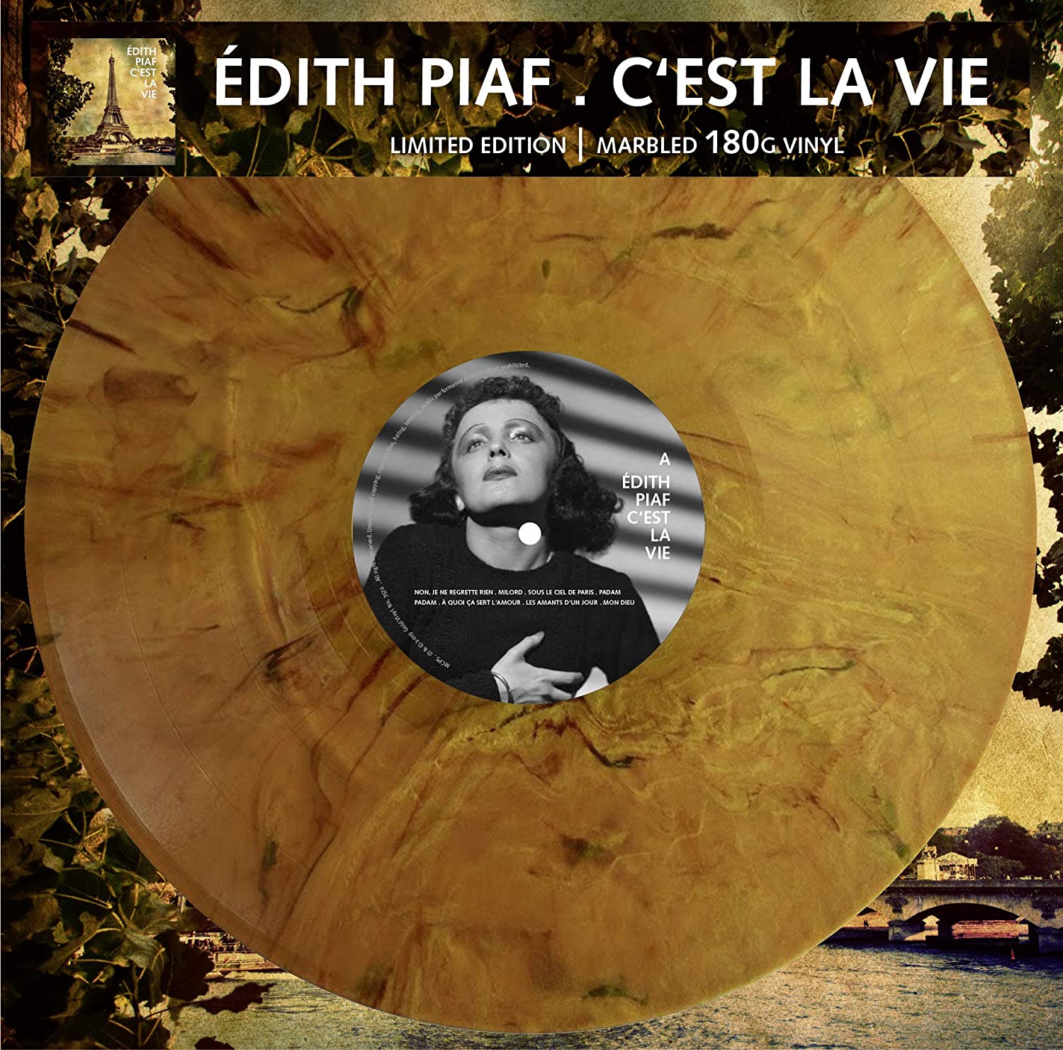Edith Piaf (에디뜨 피아프) - C'est La Vie [옐로우 마블 컬러 LP]