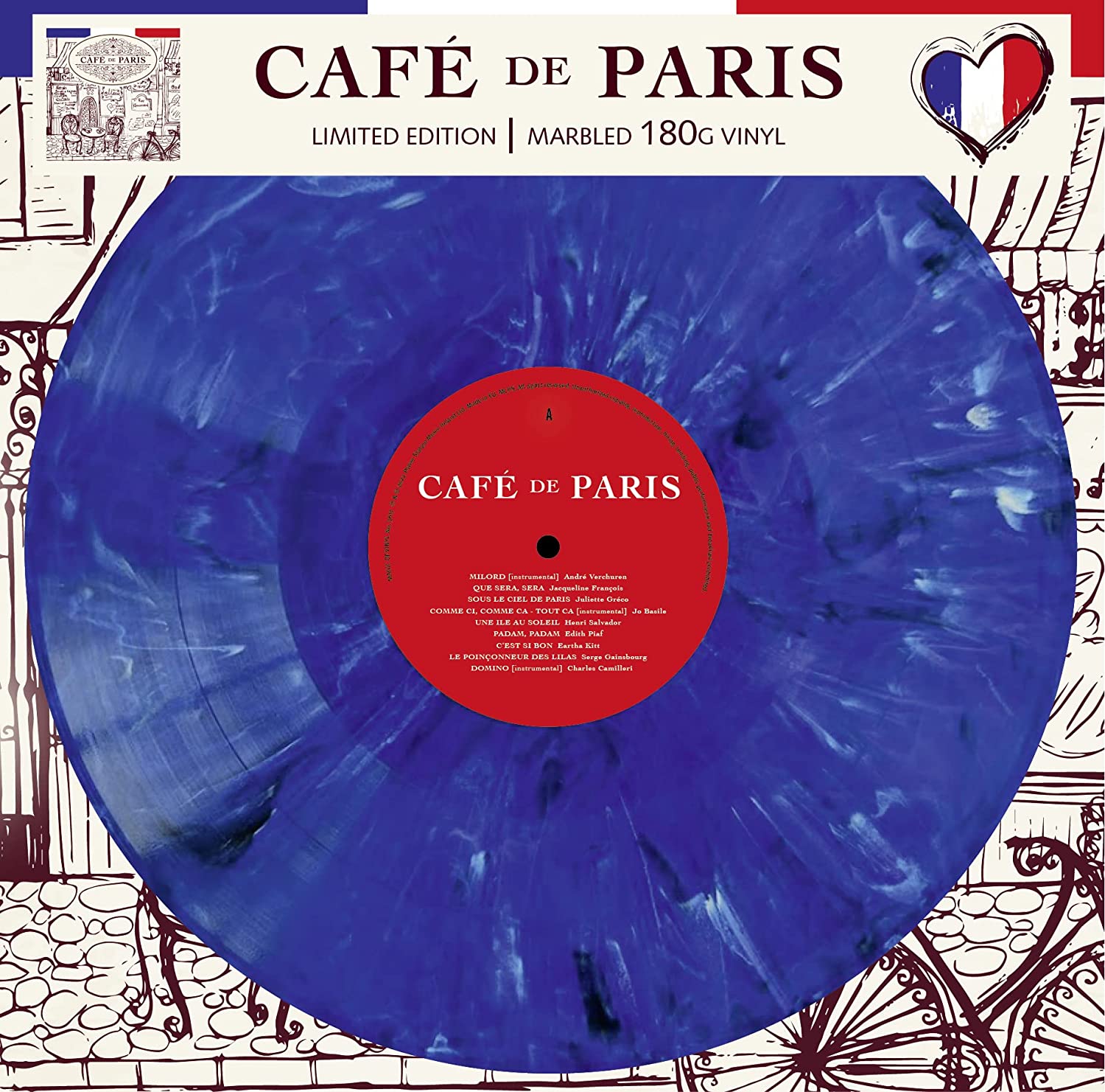 파리 카페 음악 모음집 (Cafe de Paris) [블루 마블 컬러 LP]