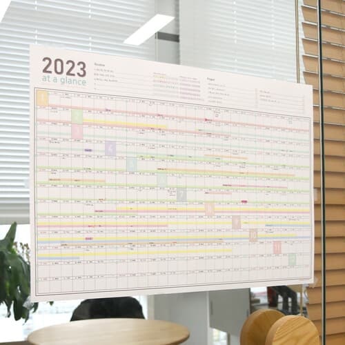 비팬시 2023 릴레이 포스터 캘린더 (벽걸이 대형 한장 1년 인테리어 연력 달력)