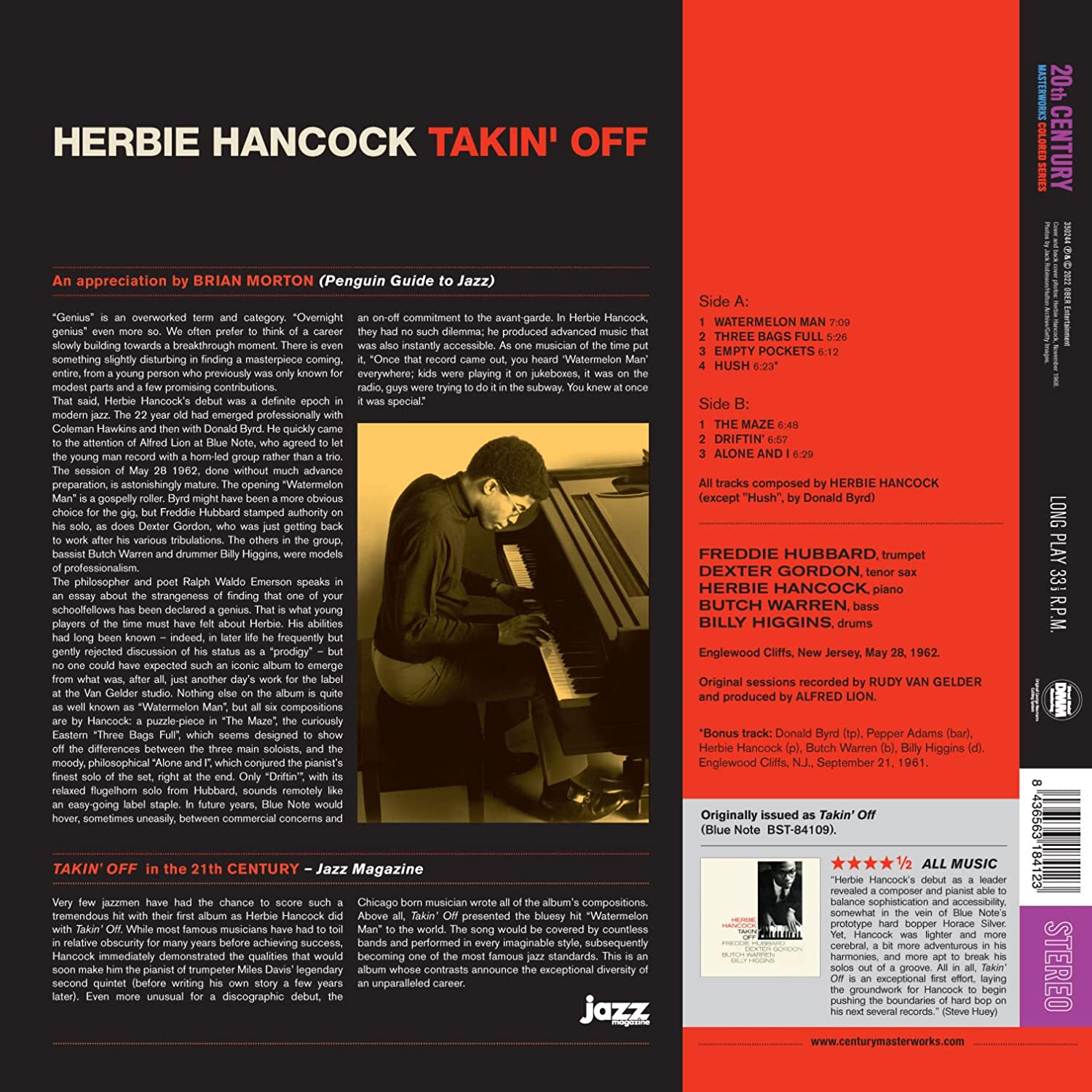 Herbie Hancock (허비 행콕) - Takin' Off [레드 컬러 LP]