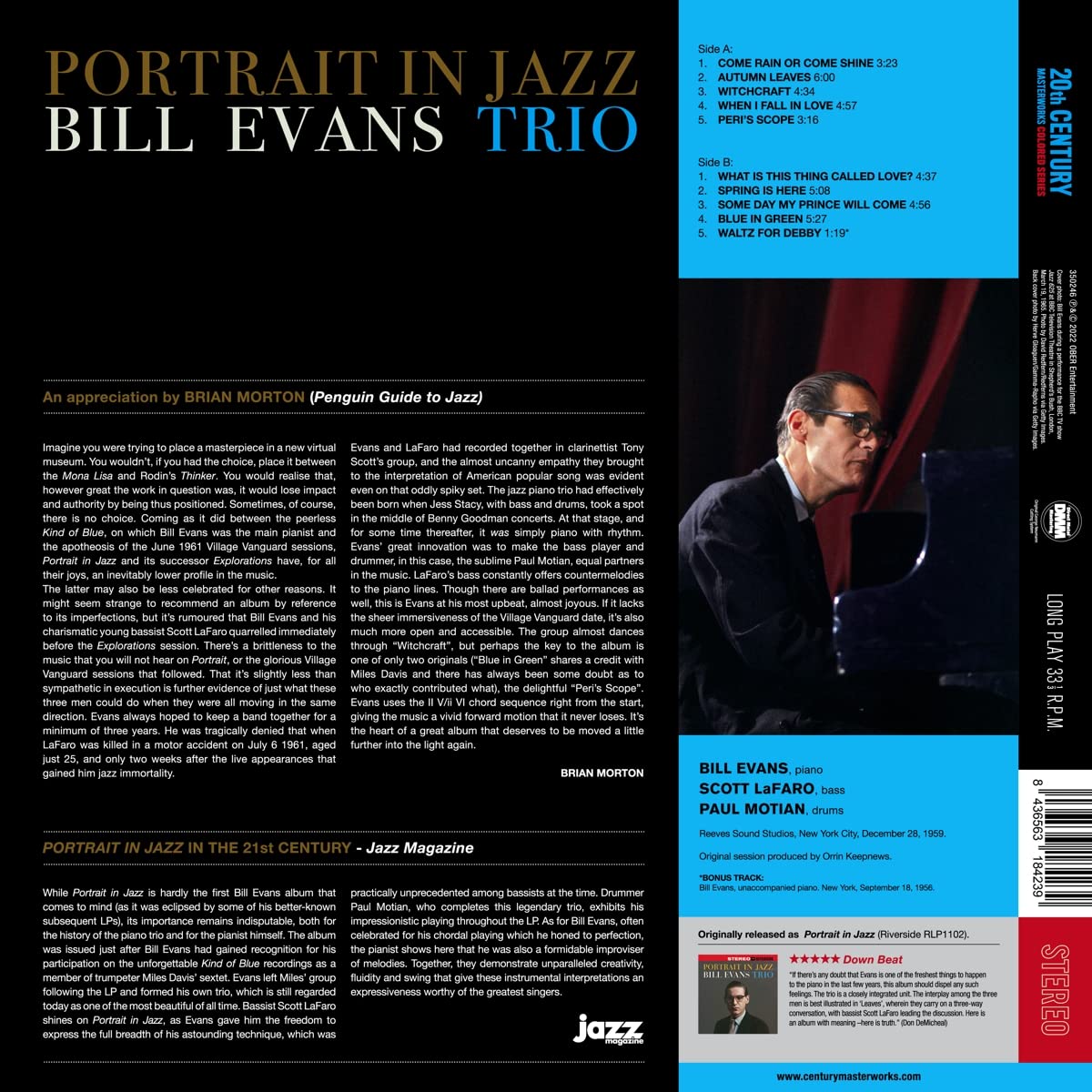 Bill Evans Trio (빌 에반스 트리오) - Portrait In Jazz [블루 컬러 LP]