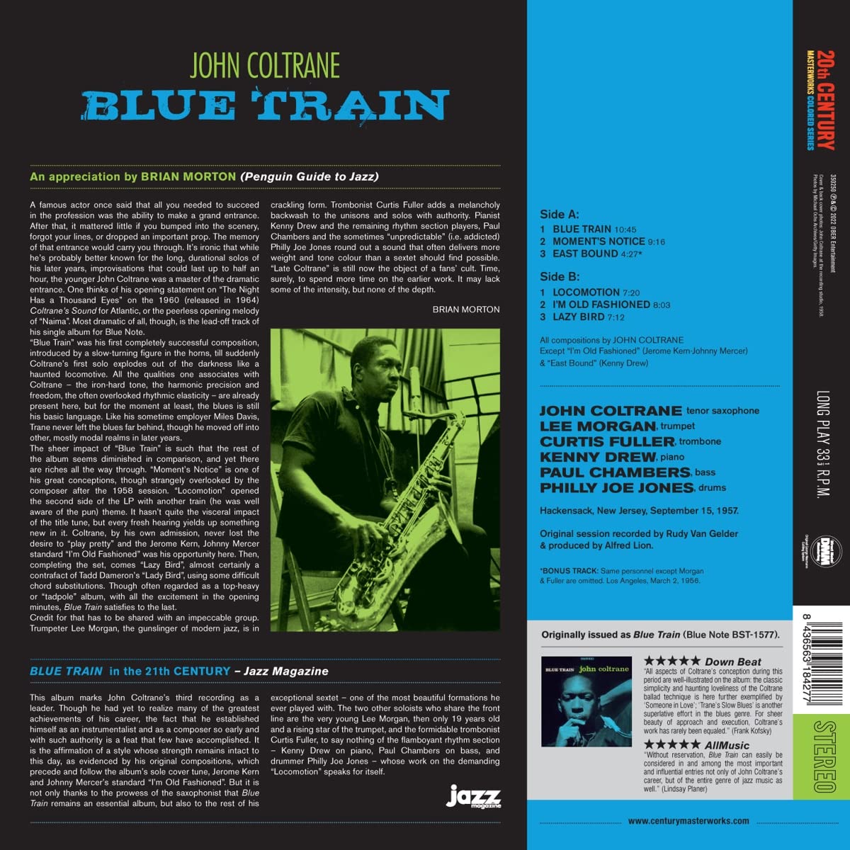 John Coltrane (존 콜트레인) - Blue Train [블루 컬러 LP]