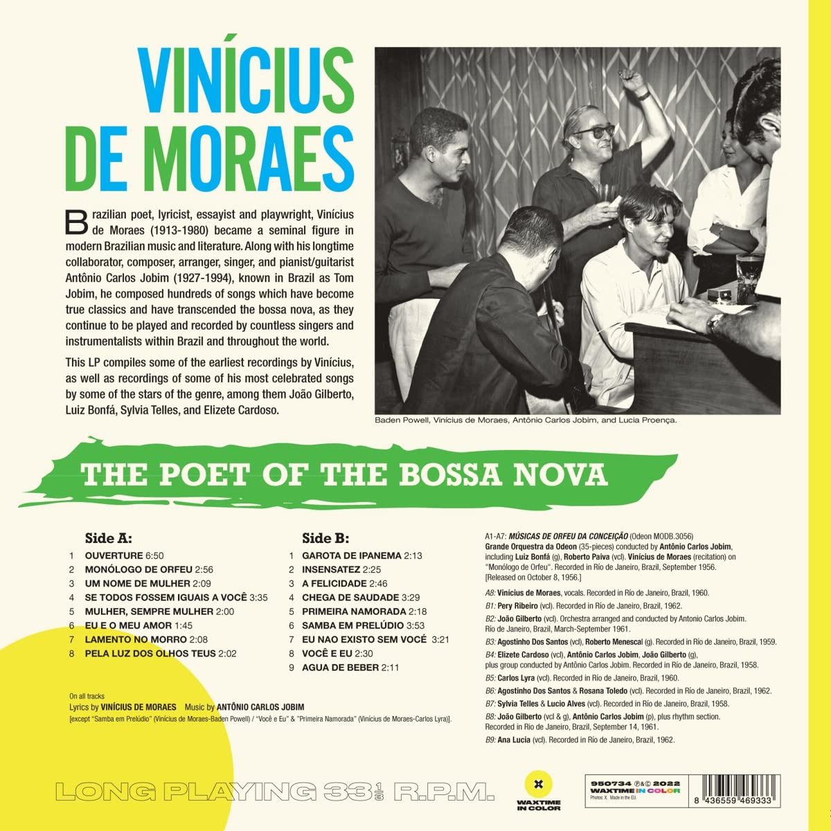 Vinicius De Moraes (비니시우스 지 모라에스) - The Poet Of The Bossa Nova [옐로우 컬러 LP]