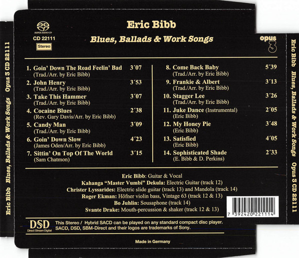 Eric Bibb (에릭 빕) - Blues, Ballads & Work Songs