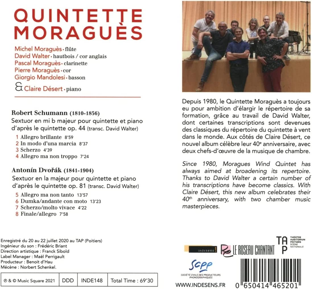 Quintette Moragues 슈만: / 드보르작: 6중주 (Schumann / Dvorak: Piano Quintets)