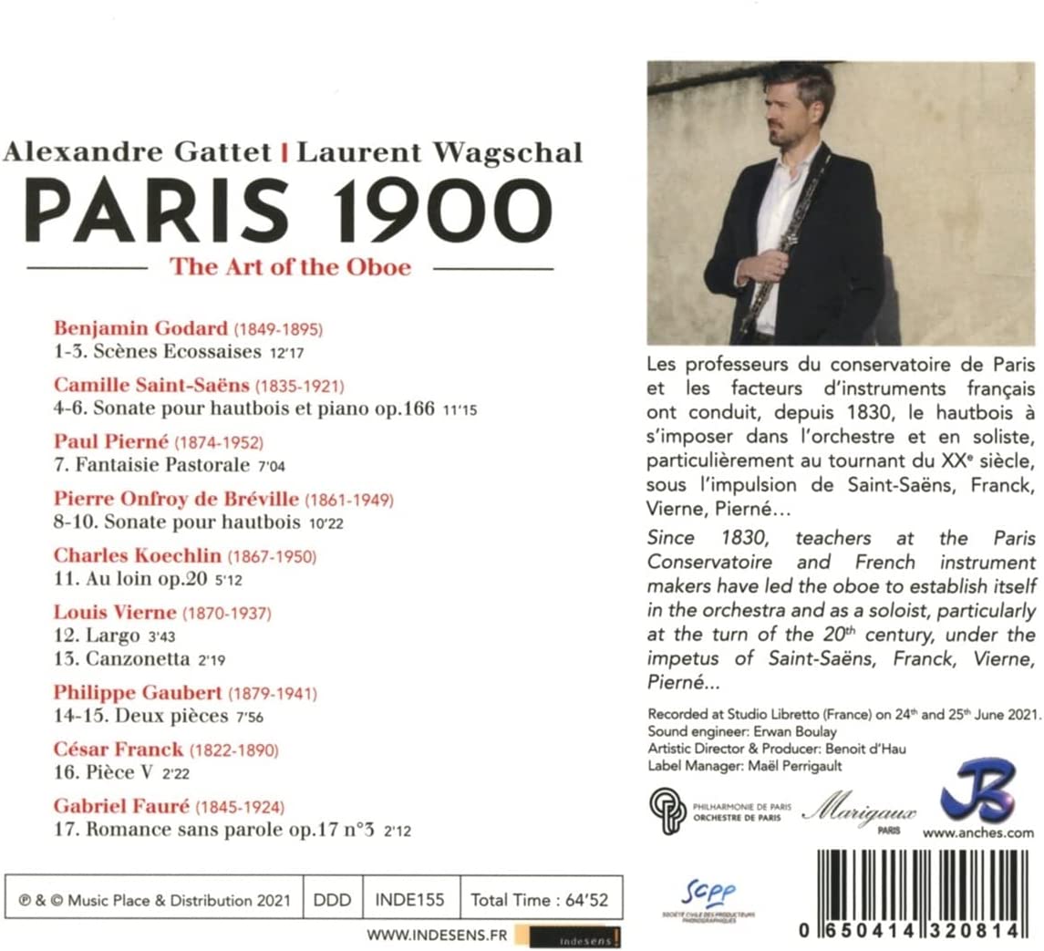 Alexandre Gattet 벨에포크 시대의 오보에 작품집 (The Art Of The Oboe - Paris 1900) 