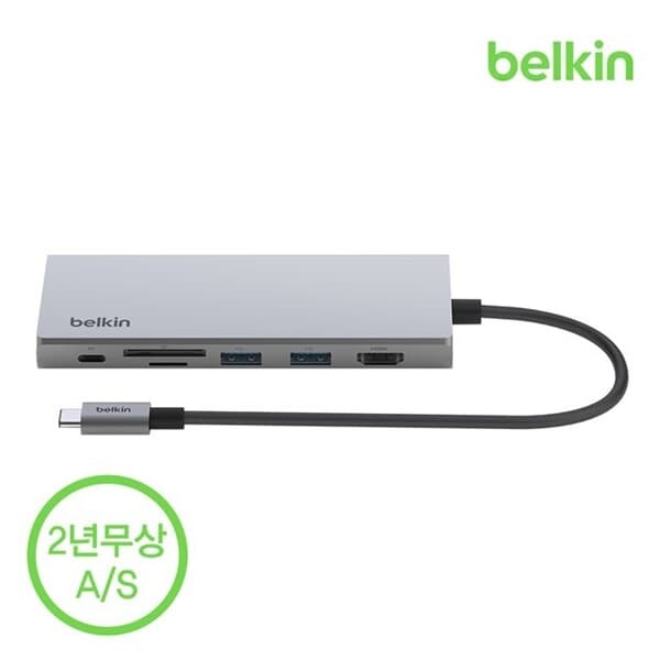 벨킨 C타입 7-in-1 멀티 포트 어댑터 허브 INC009bt