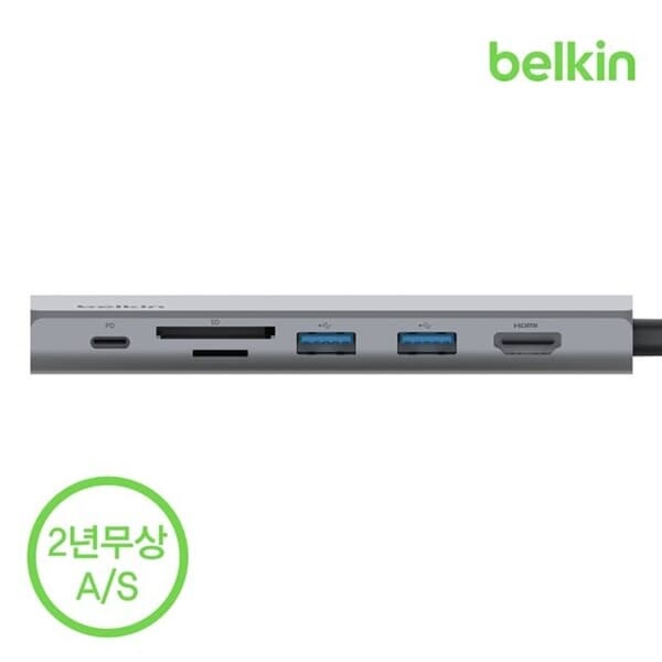 벨킨 C타입 7-in-1 멀티 포트 어댑터 허브 INC009bt