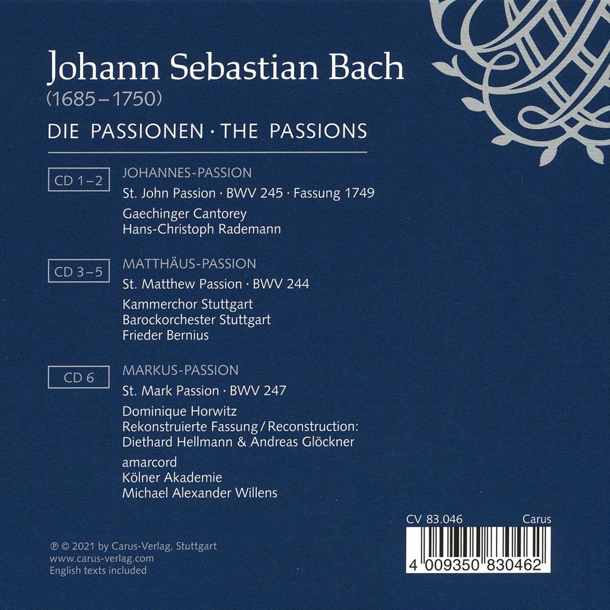 바흐: 마태 수난곡, 요한 수난곡, 마르코(마가) 수난곡 (Bach: The Passions)