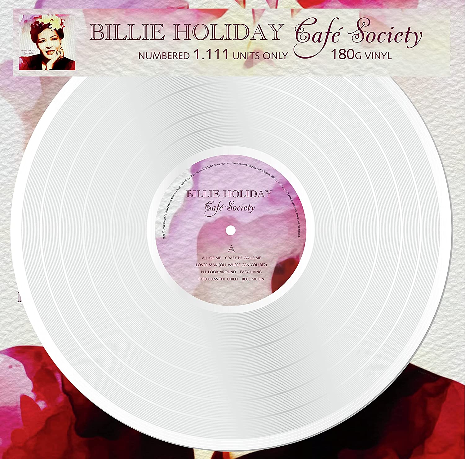 Billie Holiday (빌리 홀리데이) - Cafe Society [화이트 컬러 LP]