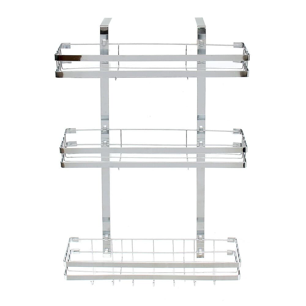 알뜰정리 3단 냉장고걸이 선반(실버) 양념통정리대