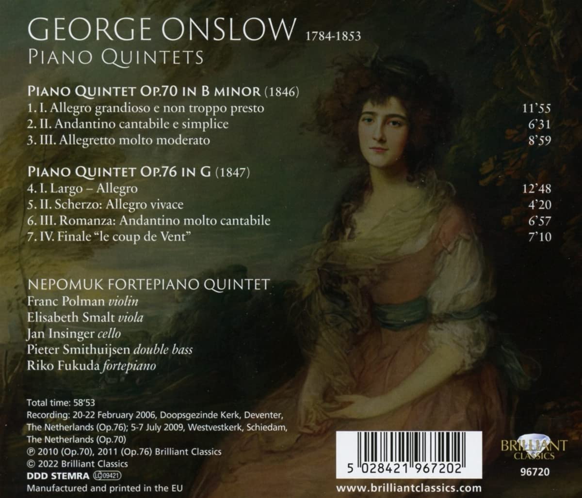 Nepomuk Fortepiano Quintet 옹슬로: 피아노 오중주 (Onslow: Piano Quintets Op.70 & Op.76)