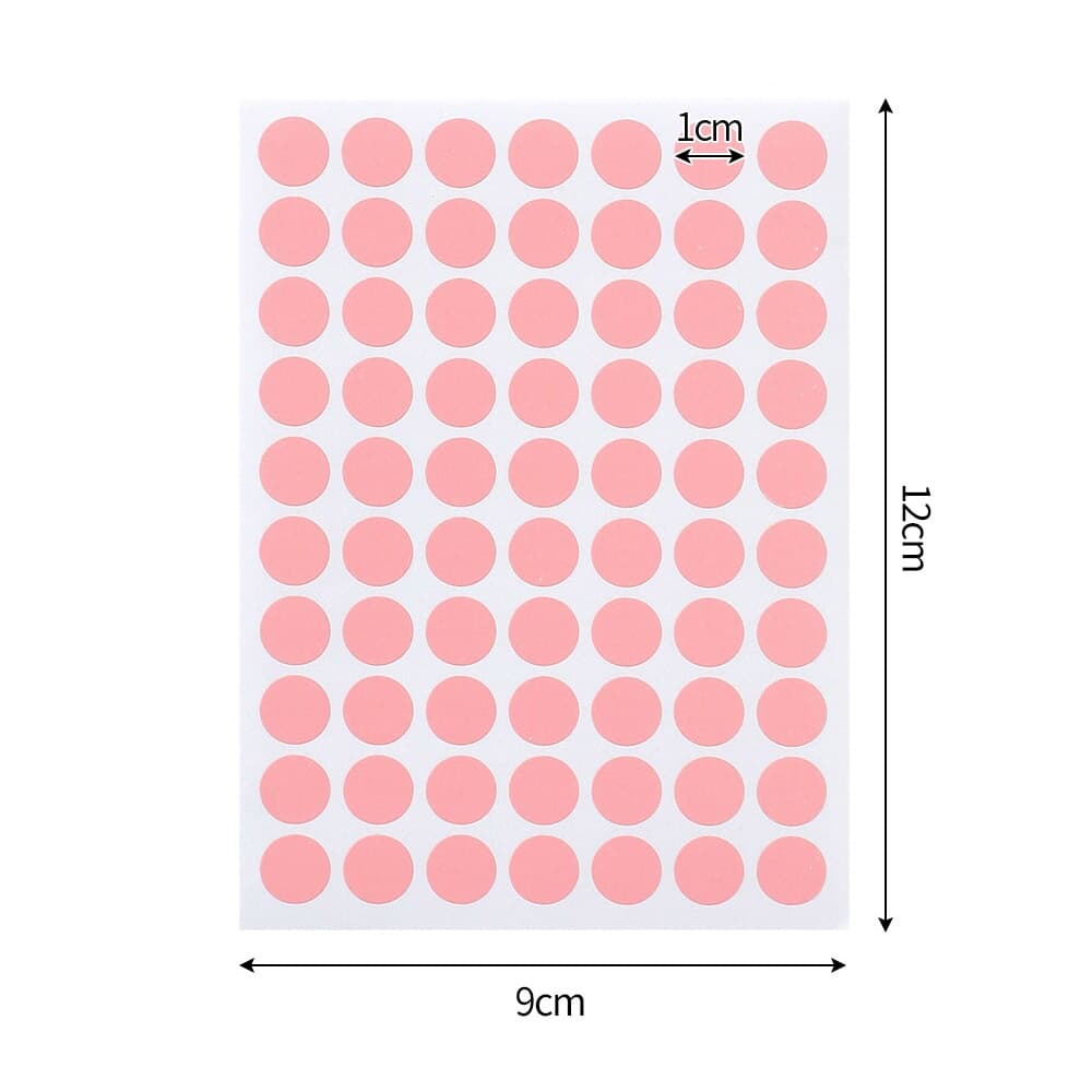 10mm 컬러 원형 스티커 60매(핑크) 분류스티커