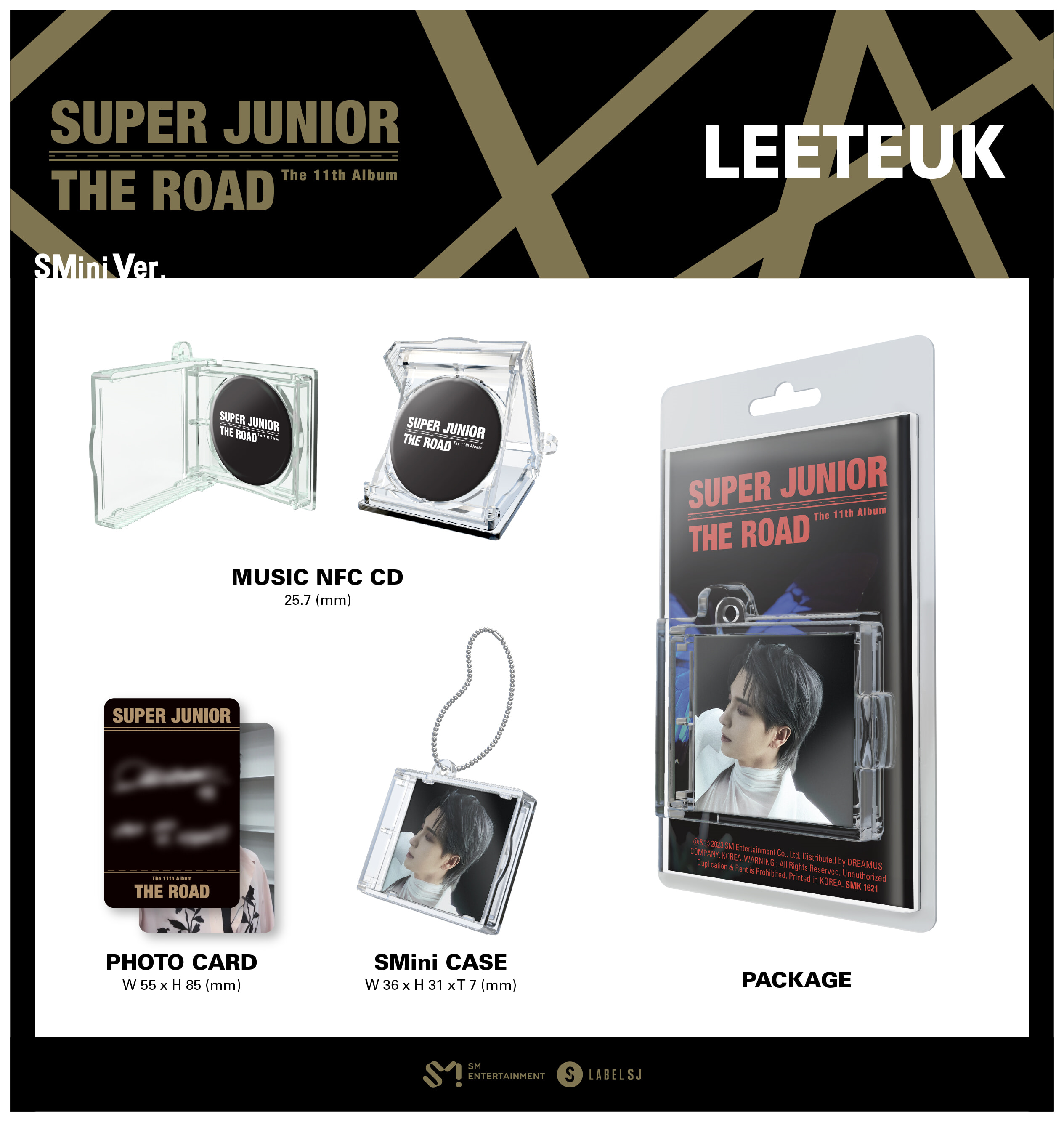 슈퍼주니어 (Super Junior) 11집 - The Road (SMini Ver.) (스마트 앨범) [LEETEUK ver.]